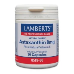 Lamberts Astaxantina 8 mg con Vitamina E 30 Cápsulas