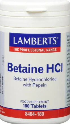 Lamberts Betaina Hcl 324 Mg 180 Tabs