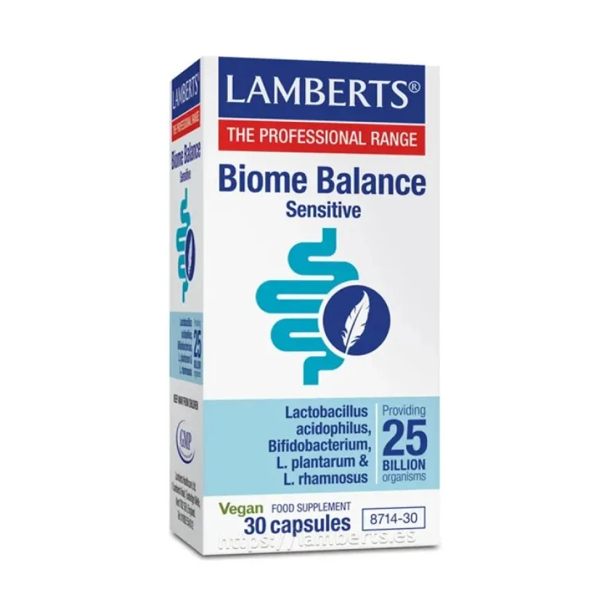 Lamberts Biome Balance Sensitive Probiótico Piel Sensible 30 Cápsulas