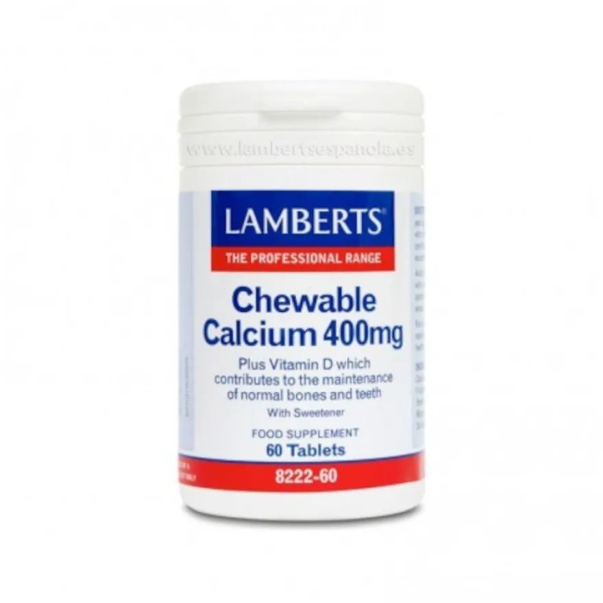 Lamberts Calcio Masticable 400 mg 60 Comprimidos