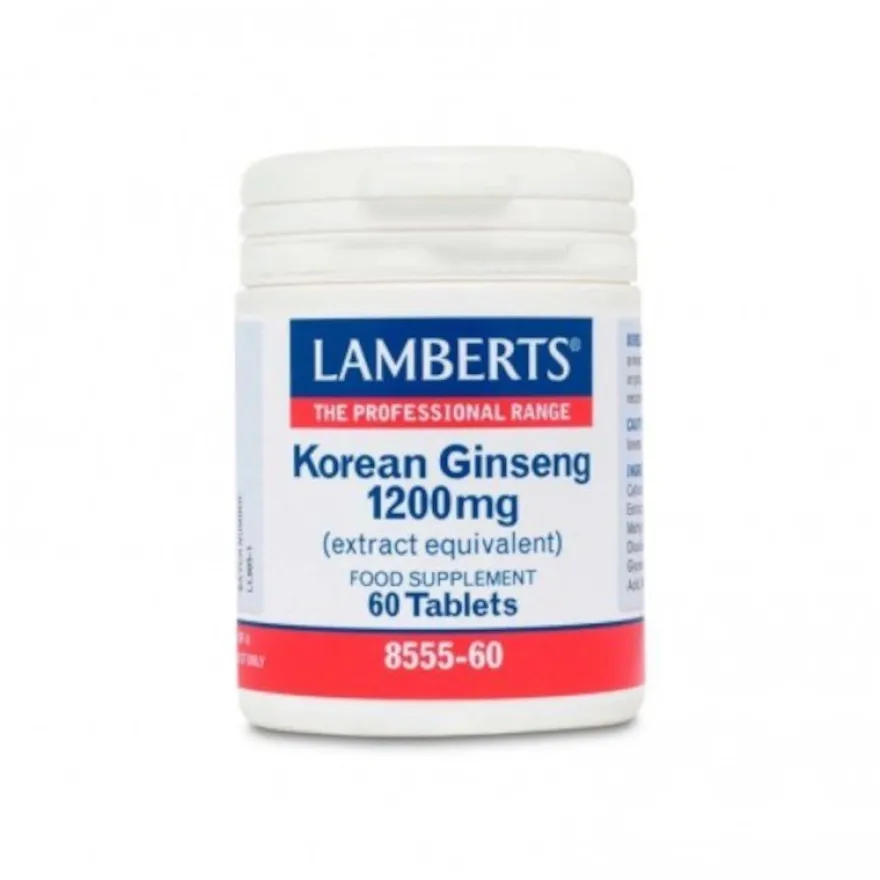 Lamberts Ginseng Coreano 1200 mg 60 Cápsulas
