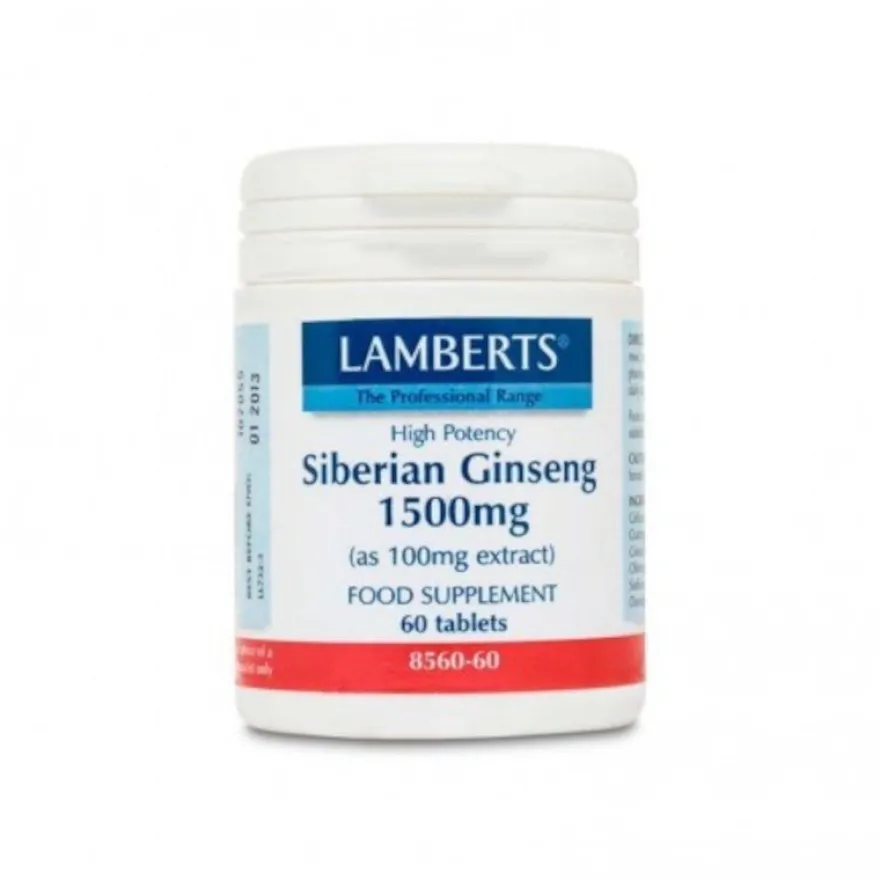 Lamberts Ginseng Siberiano 1500 mg 60 Comprimidos