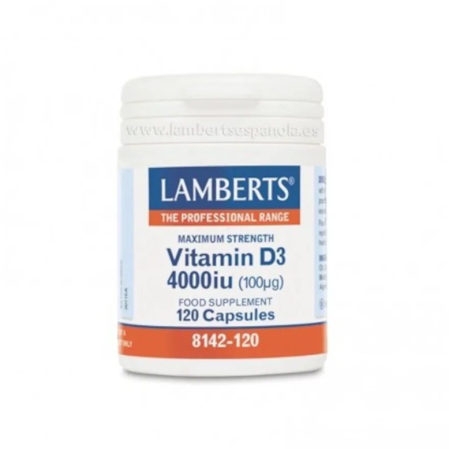 Lamberts Vitamina D3 4000 UI 120 Cápsulas