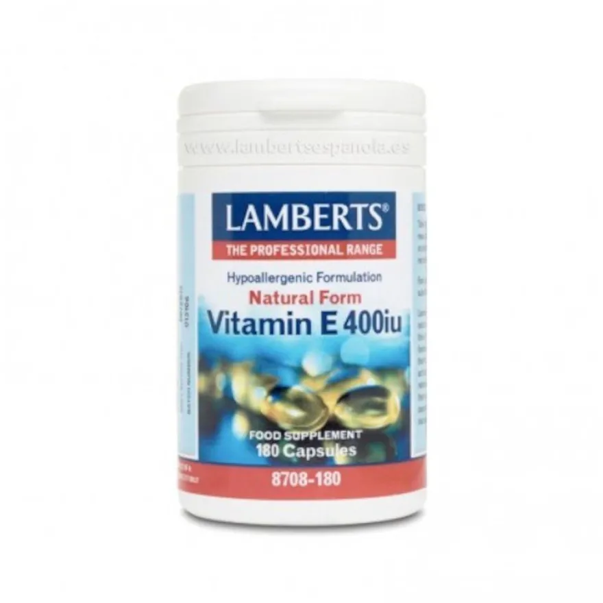 Lamberts Vitamina E Natural 400 UI 180 Cápsulas