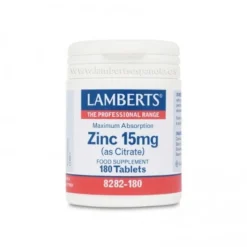 Lamberts Zinc (Citrato) 15 mg 180 Comprimidos