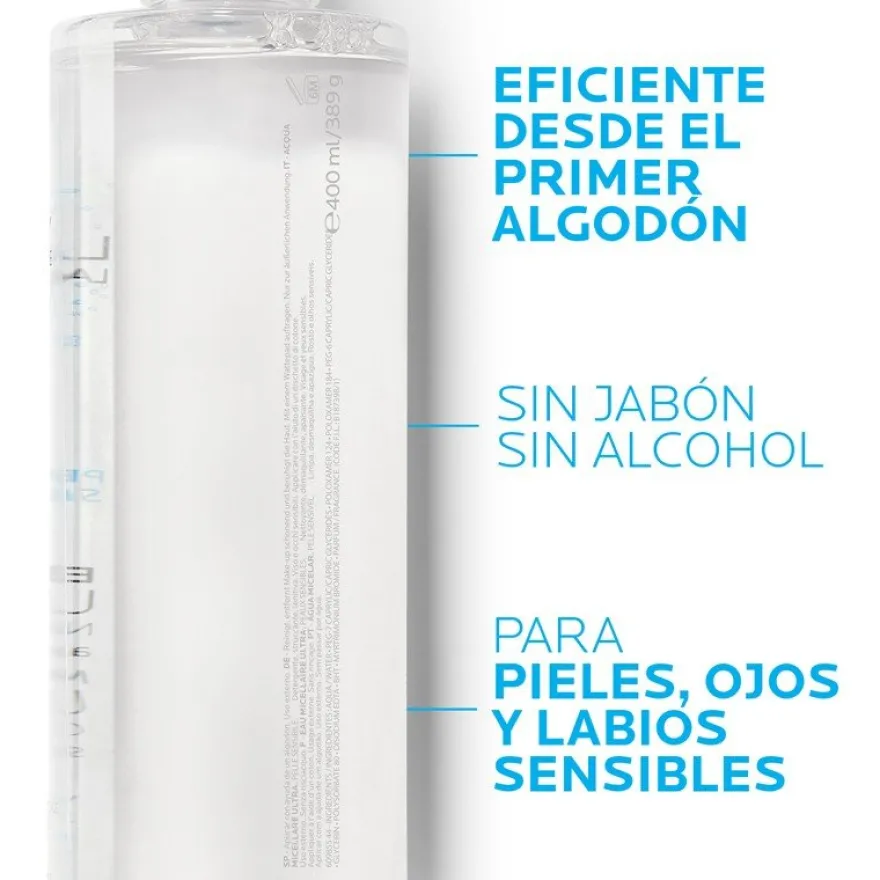 LA ROCHE POSAY Agua Micelar Ultra Piel Sensible 400ml