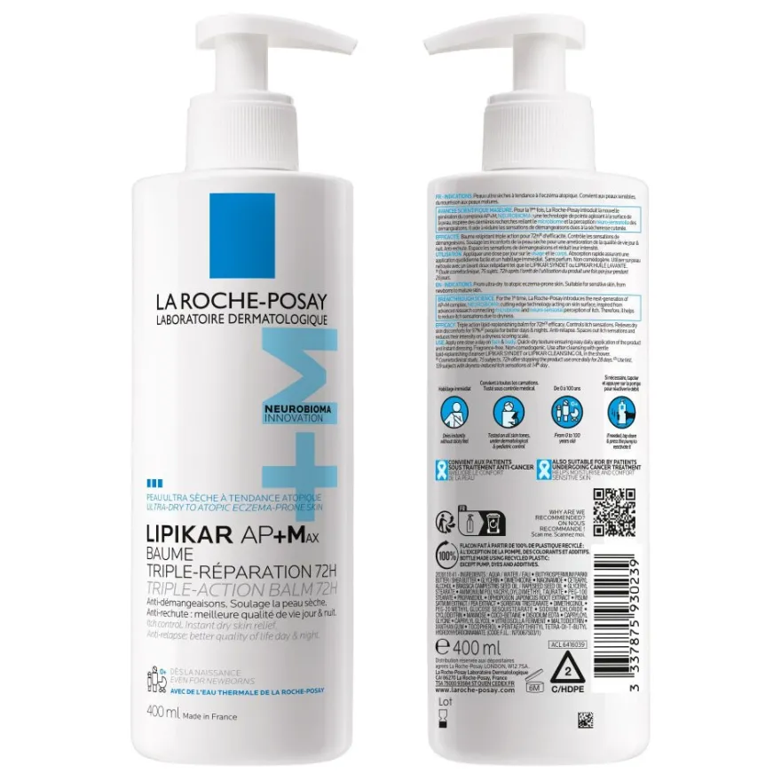 La Roche-Posay Lipikar Baume AP+M Bálsamo Relipidizante 400 ml