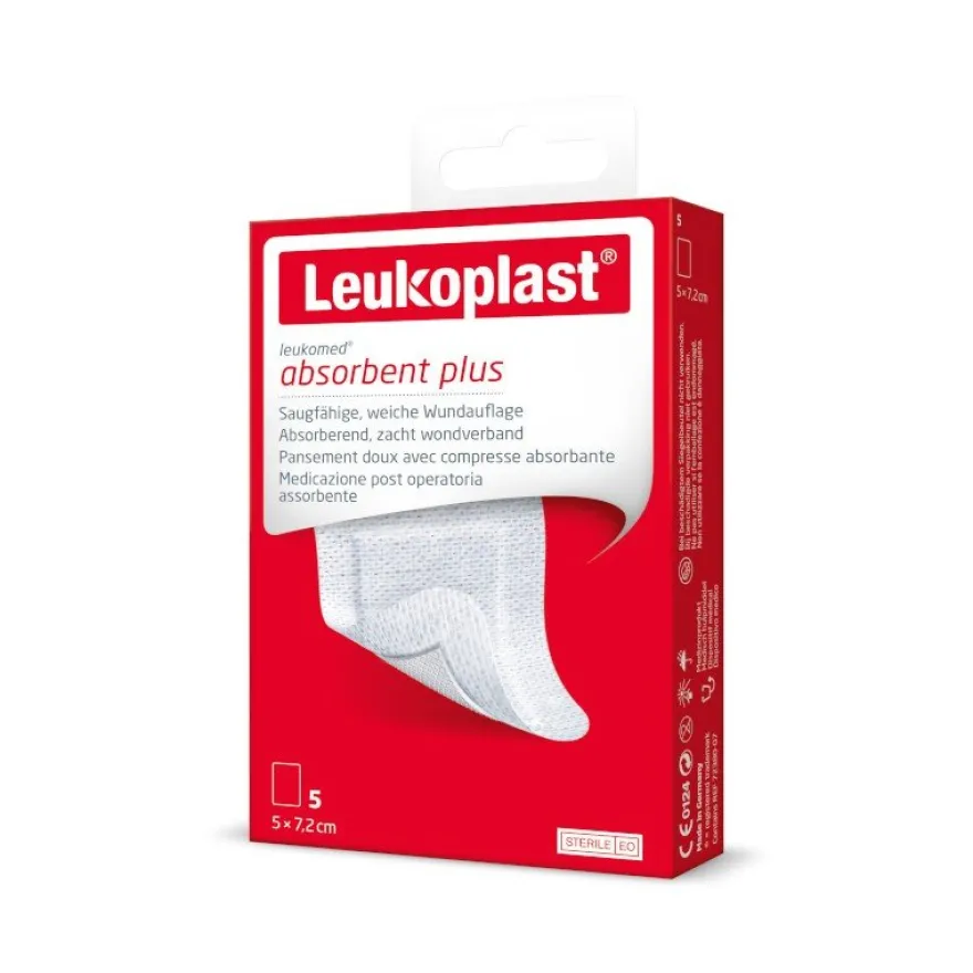 Leukoplast Leukomed 5 cm x 7,2 cm 5 unidades