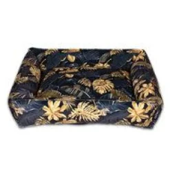 Lex&Max Cuna Dubai Cama para Perros Negro y Dorado 90x70cm