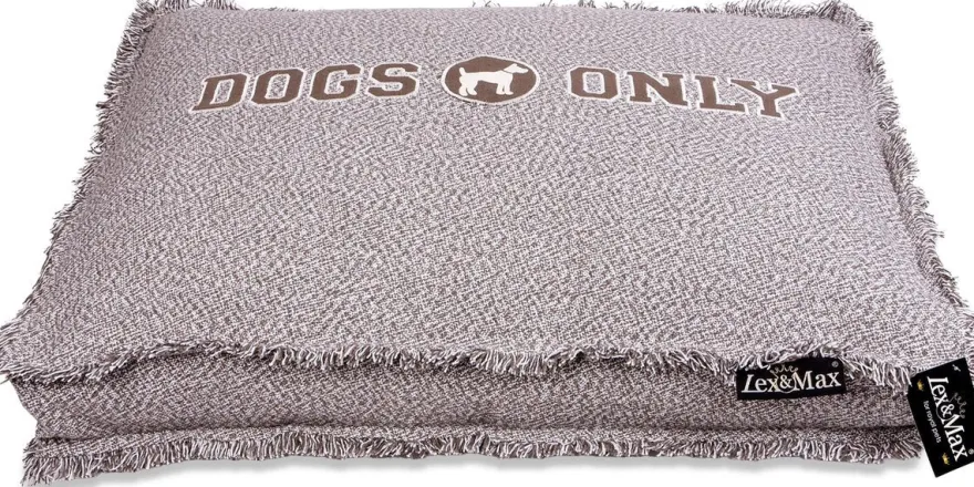 Lex&Max Funda Boxbed Dogs Only Colchón Taupe 120x80cm
