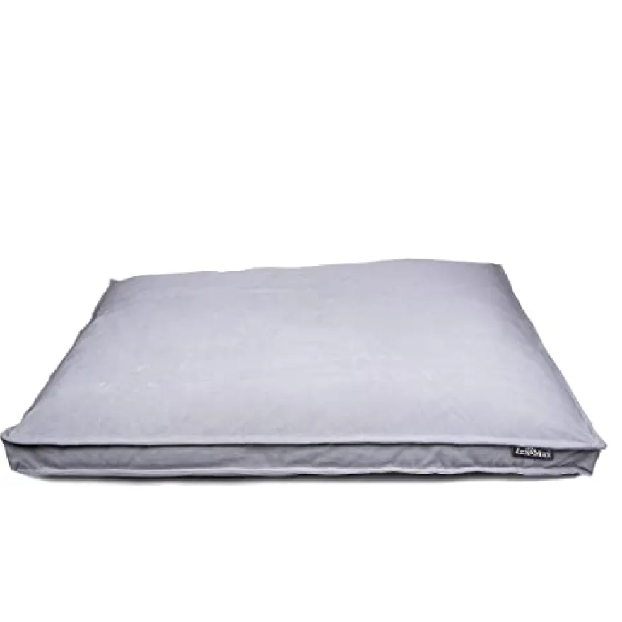 Lex&Max Funda Boxbed Royal Velvet Gris Claro 90x65 cm