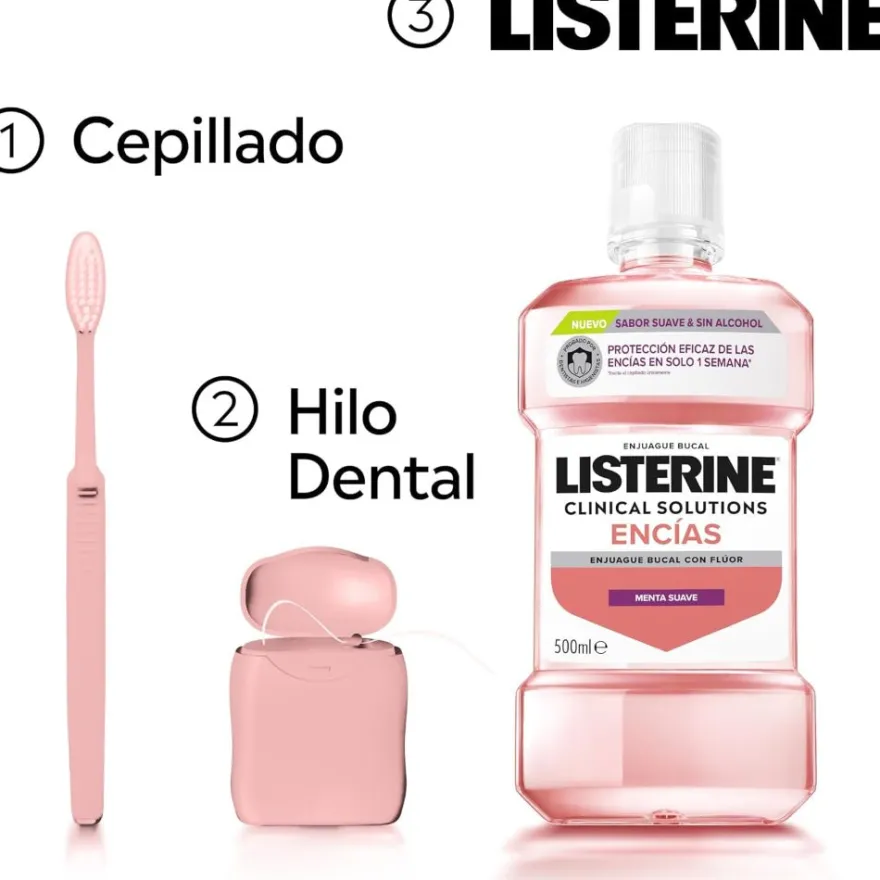 Listerine Clinical Solutions Encías Menta Suave 500ml