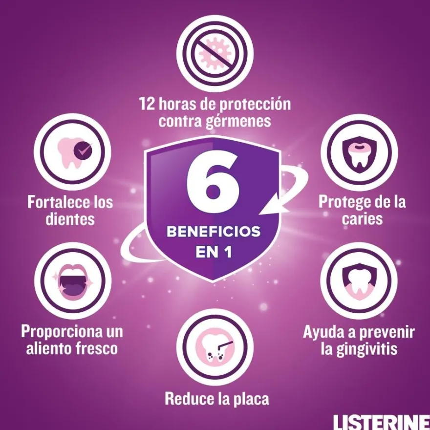 LISTERINE Cuidado Total 500 ml + 250 ml GRATIS