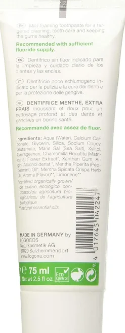 Logona Dentifrico Extra Fresco Menta Daily Care 75ml