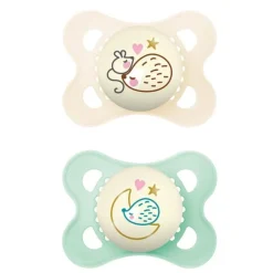 MAM Chupete Original Night Silicona 2-6M 2 Unidades