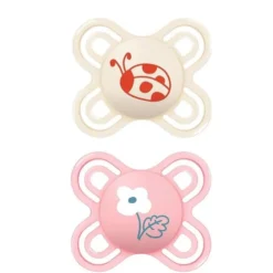MAM Chupete Perfect Start Silicona 0-2 Meses 2 unidades (rosa y blanco)
