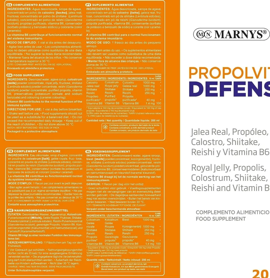 Marnys Propolvit Defens 20 Viales