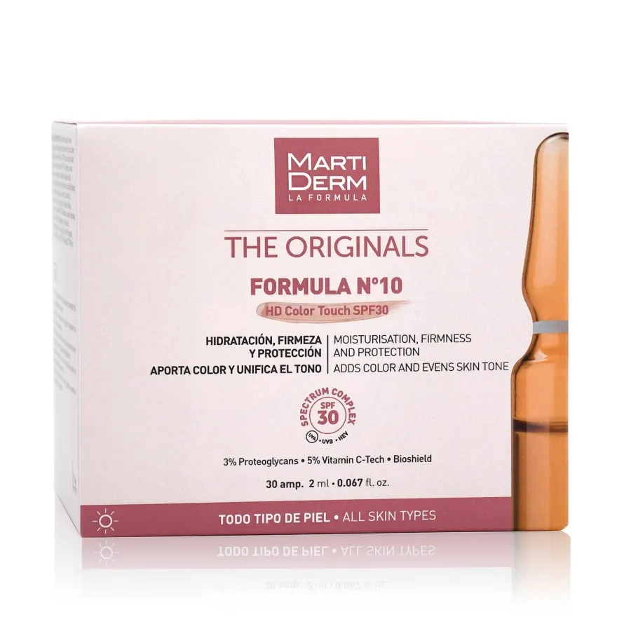 MARTIDERM Ampollas Fórmula Nº10 SPF 30 con Color x30 Ampollas
