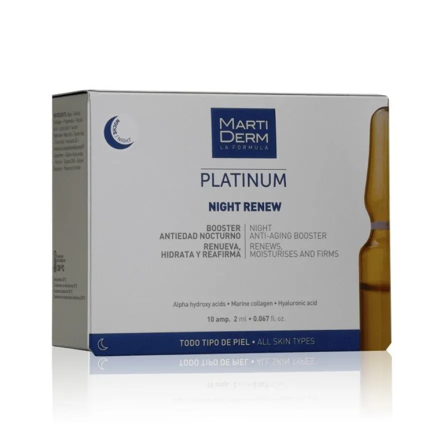 MARTIDERM Ampollas Platinum Night Renew x10 Ampollas