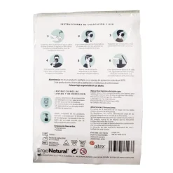 Mascarillas Reutilizables Higiénicas Niños ERGONATURAL Negra 2 Unidades