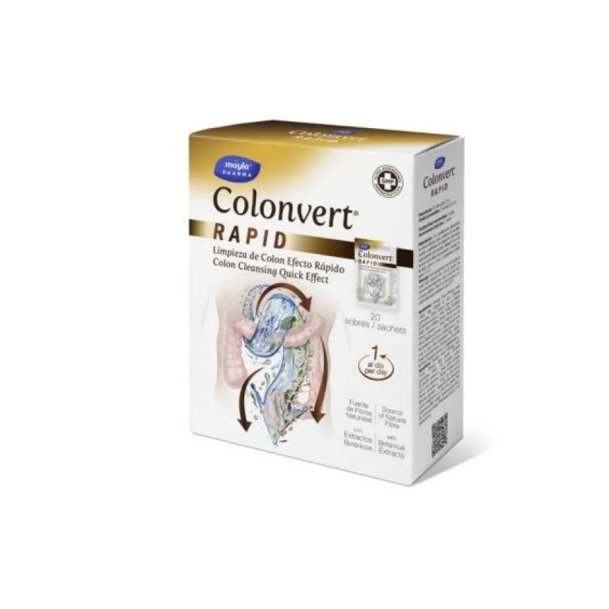 Mayla Pharma Colonvert Rapid Complemento Alimenticio de Limón 20 sticks