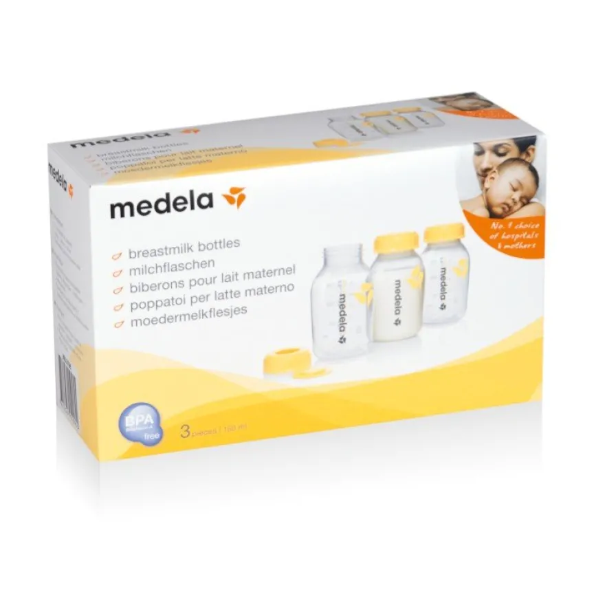 Medela Biberones de 150 ml sin BPA Pack 3 unidades
