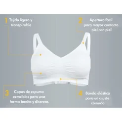 Medela Comfy Bra Tamaño S Color Blanco