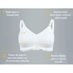 Medela Comfy Bra Tamaño XL Color Blanco