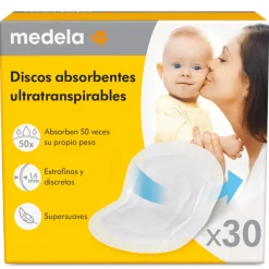 MEDELA Discos Absorbentes Desechables Ultratranspirables 30 Uds