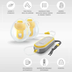 MEDELA Freestyle Hands Free Sacaleches Portátil Eléctrico Doble 1 unidad