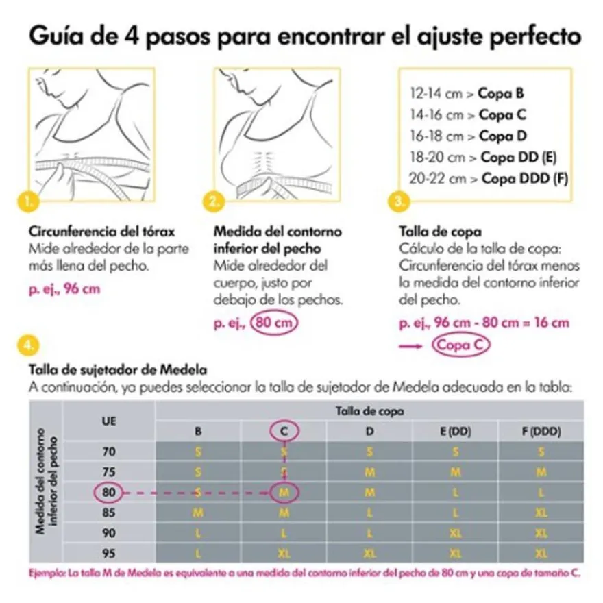 MEDELA Top Extracción Hands-Free Blanco Talla M