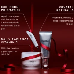 Medik8 Rejuvenation Routine: Daily Radiance Vitamin C 50 ml + Crystal Retinal 3 30 ml + Exo-PDRN Prismatic 4 ml