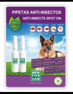 Menforsan pipeta Anti-Insectos perros 2 Uds