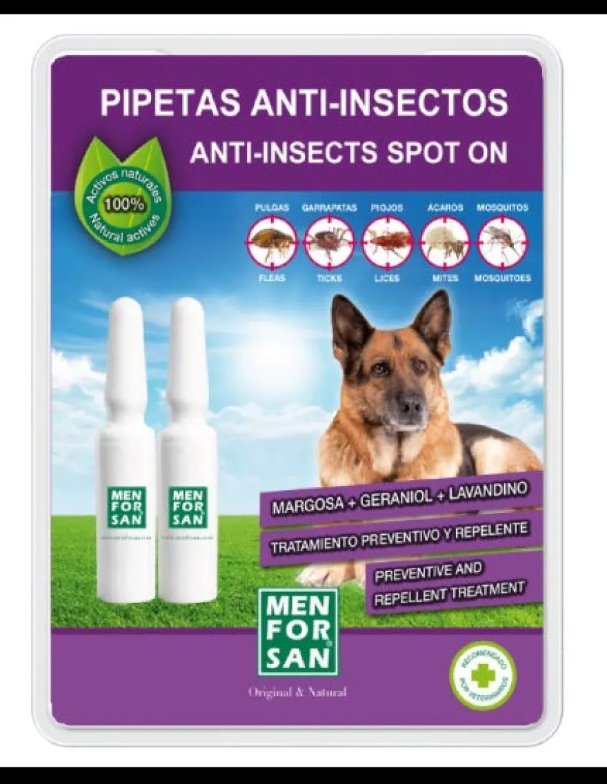 Menforsan pipeta Anti-Insectos perros 2 Uds