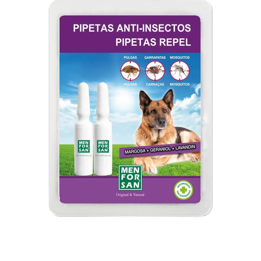 Menforsan pipeta Anti-Insectos perros 2 Uds