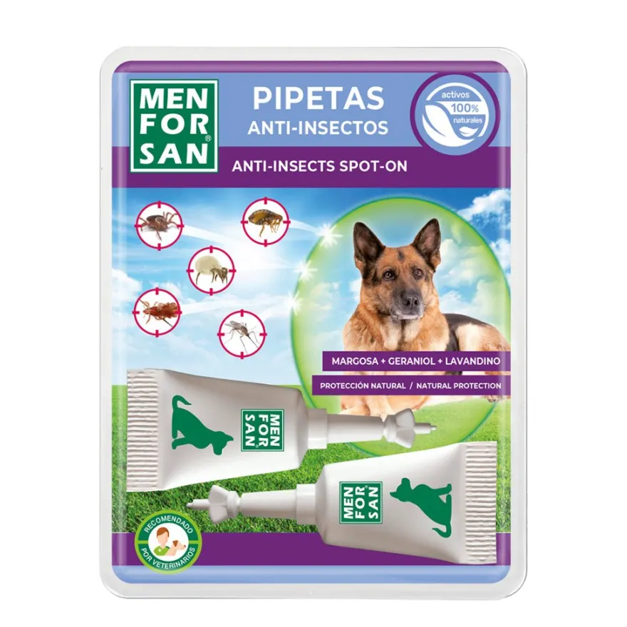 Menforsan pipeta Anti-Insectos perros 2 Uds