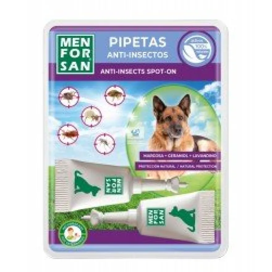 Menforsan pipeta Anti-Insectos perros 2 Uds