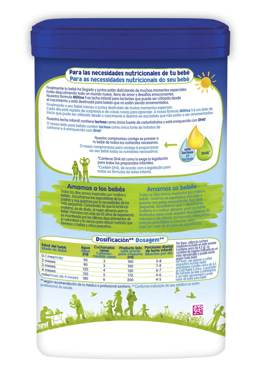 MILTINA 1 Leche de Inicio para Lactantes 800gr