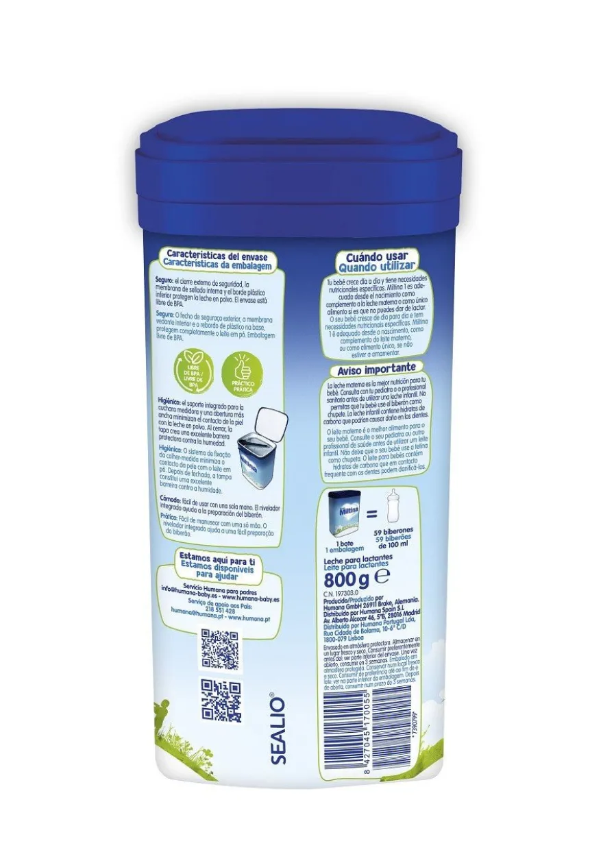 MILTINA 1 Leche de Inicio para Lactantes 800gr