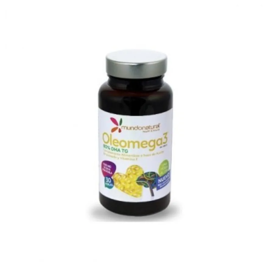 Mundo Natural Oleomega 3 80% DHA 1 g 30 Cápsulas