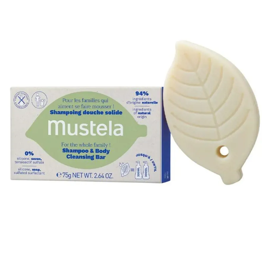 MUSTELA Champú Sólido Cabello y Cuerpo 75 g