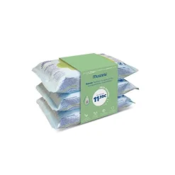 MUSTELA Toallitas Limpiadoras Aguacate BIO Pack 3x60 (180 unidades) PACK AHORRO