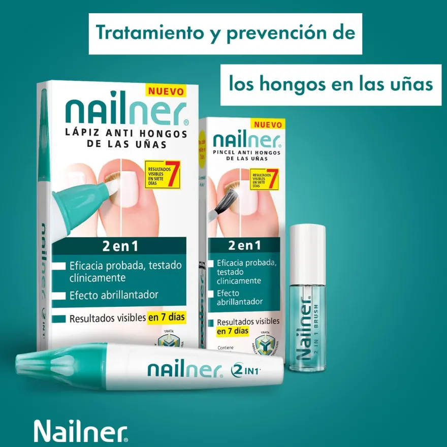 Nailner Pincel Antihongos Uñas 2 en 1