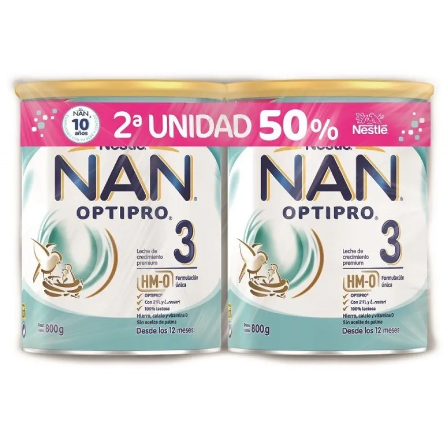 NAN 3 OPTIPRO Leche de Crecimiento DUPLO 2x800g