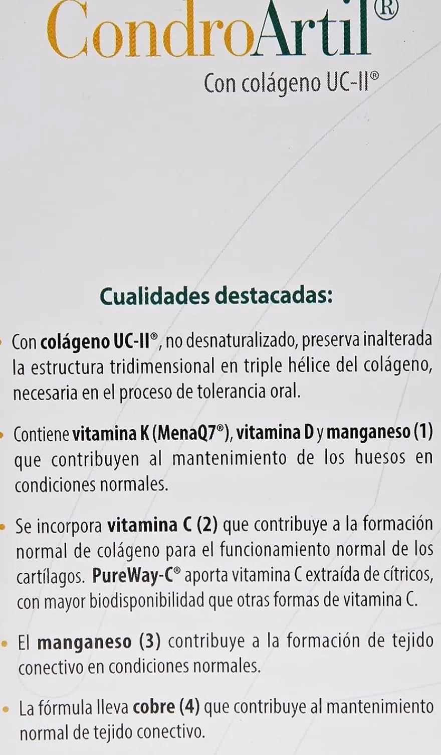 100% Natural Condroartil Con Colágeno Uc-Ii 90 Cápsulas