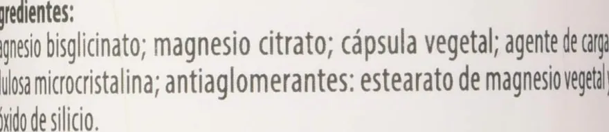 100% Natural Magnesio 90 Cápsulas