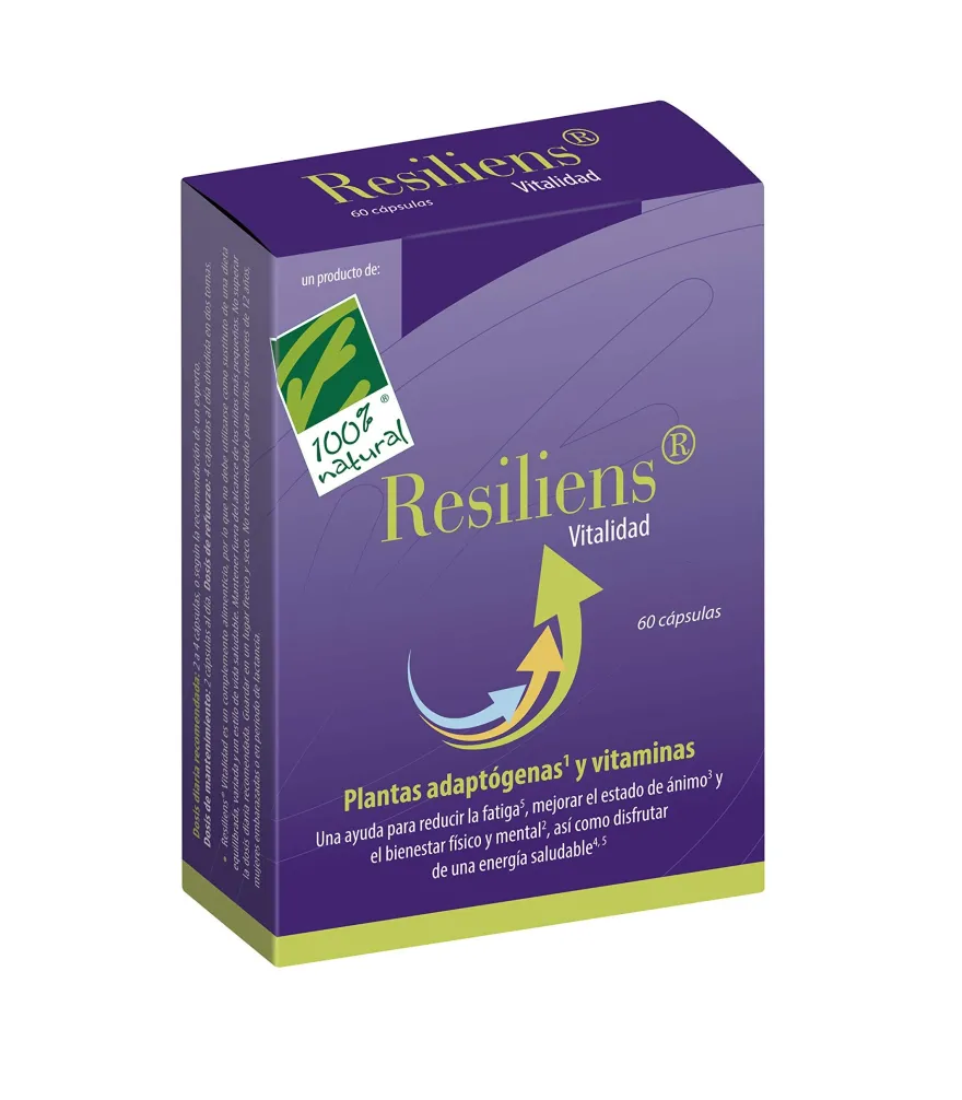 100% Natural Resiliens Vitalidad 60 Cápsulas