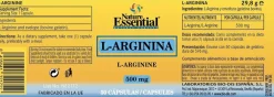 Nature Essential L-Arginina 500 mg 50 Cápsulas