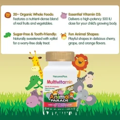 Natures Plus Animal Parade Multivitamínico Naranja 60 Comprimidos Masticables