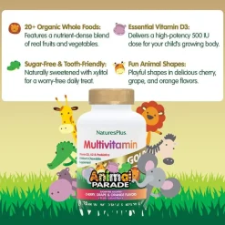 Natures Plus Animal Parade Multivitamínico Naranja 60 Comprimidos Masticables